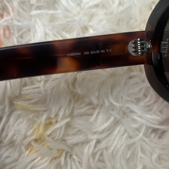 Celine Triomphe 01 acetate blonde Havana sunglasses with case and box - Picture 4 of 7